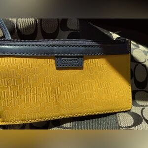 Yellow coach wristlet